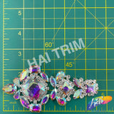 SALE! Fancy Motif Rhinestone Applique on Metal Setting, YH-115