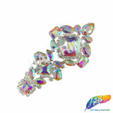 SALE! Fancy Motif Rhinestone Applique on Metal Setting, YH-115