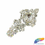 SALE! Fancy Motif Rhinestone Applique on Metal Setting, YH-115