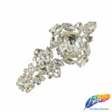 SALE! Fancy Motif Rhinestone Applique on Metal Setting, YH-115