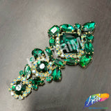 SALE! Fancy Motif Rhinestone Applique on Metal Setting, YH-115