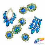SALE! Fancy Motif Rhinestone Applique on Metal Setting, YH-116