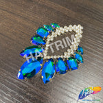 SALE! Fancy Motif Rhinestone Applique on Metal Setting, YH-116