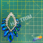 SALE! Fancy Motif Rhinestone Applique on Metal Setting, YH-116