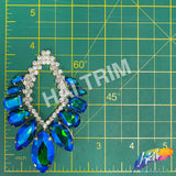 SALE! Fancy Motif Rhinestone Applique on Metal Setting, YH-116