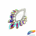 SALE! Fancy Motif Rhinestone Applique on Metal Setting, YH-116