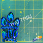 SALE! Blue Green Fancy Motif Applique on Metal Setting, YH-120