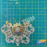 Fancy Color Motif Rhinestone Applique with Rings, YH-501