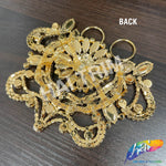Fancy Color Motif Rhinestone Applique with Rings, YH-501