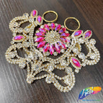 Fancy Color Motif Rhinestone Applique with Rings, YH-501