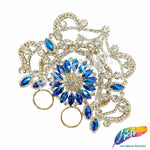 Fancy Color Motif Rhinestone Applique with Rings, YH-501