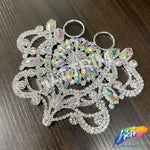 Fancy Color Motif Rhinestone Applique with Rings, YH-501