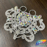 Fancy Color Motif Rhinestone Applique with Rings, YH-501