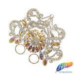 Fancy Color Motif Rhinestone Applique with Rings, YH-501