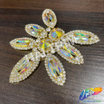 Fancy Flower Motif Rhinestone Applique, YH-504
