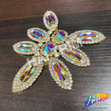 Fancy Flower Motif Rhinestone Applique, YH-504