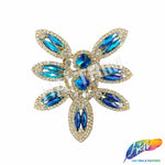Fancy Flower Motif Rhinestone Applique, YH-504