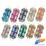 Fancy Color Motif Rhinestone Applique with Rings, YH-506
