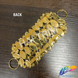 Fancy Color Motif Rhinestone Applique with Rings, YH-506