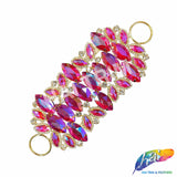 Fancy Color Motif Rhinestone Applique with Rings, YH-506