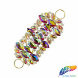Fancy Color Motif Rhinestone Applique with Rings, YH-506