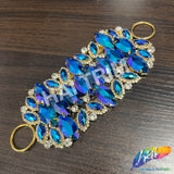 Fancy Color Motif Rhinestone Applique with Rings, YH-506