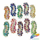 Fancy Wavy Motif Rhinestone Applique, YH-508