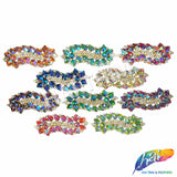 Fancy Wavy Motif Rhinestone Applique, YH-508