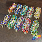 Fancy Wavy Motif Rhinestone Applique, YH-508