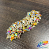 Fancy Wavy Motif Rhinestone Applique, YH-508