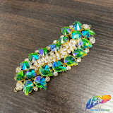 Fancy Wavy Motif Rhinestone Applique, YH-508