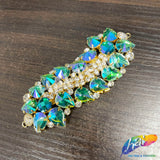 Fancy Wavy Motif Rhinestone Applique, YH-508