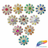 Fancy Flower Medallion Rhinestone Applique, YH-509