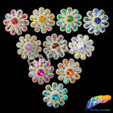 Fancy Flower Medallion Rhinestone Applique, YH-509