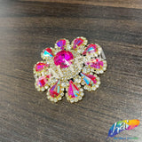 Fancy Flower Medallion Rhinestone Applique, YH-509
