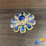 Fancy Flower Medallion Rhinestone Applique, YH-509