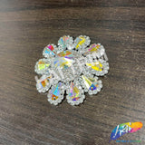 Fancy Flower Medallion Rhinestone Applique, YH-509