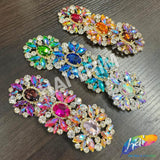 Fancy Oval Medallion Rhinestone Applique, YH-512