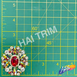 Fancy Oval Medallion Rhinestone Applique, YH-512