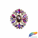 Fancy Oval Medallion Rhinestone Applique, YH-512