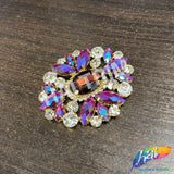 Fancy Oval Medallion Rhinestone Applique, YH-512