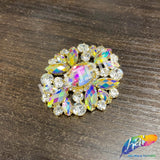 Fancy Oval Medallion Rhinestone Applique, YH-512