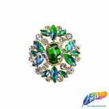 Fancy Oval Medallion Rhinestone Applique, YH-512