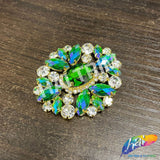 Fancy Oval Medallion Rhinestone Applique, YH-512
