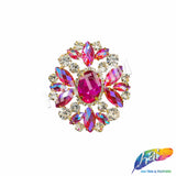Fancy Oval Medallion Rhinestone Applique, YH-512