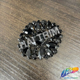 Fancy Oval Medallion Rhinestone Applique, YH-512