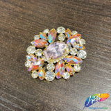 Fancy Oval Medallion Rhinestone Applique, YH-512