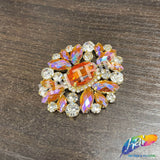 Fancy Oval Medallion Rhinestone Applique, YH-512