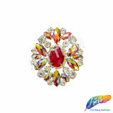 Fancy Oval Medallion Rhinestone Applique, YH-512