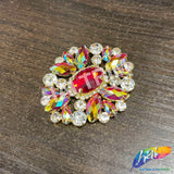 Fancy Oval Medallion Rhinestone Applique, YH-512